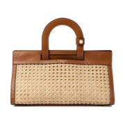 Vienna Straw Tas met Dubbele Handvatten Avenue 67 , Brown , Dames