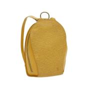 Pre-owned Leather backpacks Louis Vuitton Vintage , Yellow , Dames