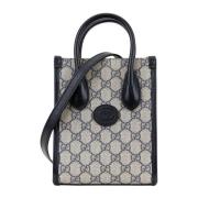 Dames Schoudertas Stof Leren Rand Gucci , Beige , Dames