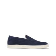 Navy Blauwe Instap Sneaker Brunello Cucinelli , Blue , Heren