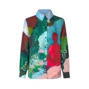 Abstract Landschap Print Shirt Stine Goya , Multicolor , Dames