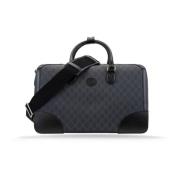 Leren Schoudertas met `Gg` Logo Gucci , Black , Dames