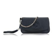 Leren Schoudertas Gucci , Black , Dames