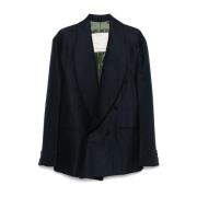 Blazer met dubbele rij knopen en sjaalkraag Giuliva Heritage , Blue , ...