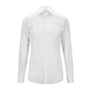 Heren Knoop Overhemd Klassiek Lange Mouw Gucci , White , Heren