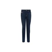 High Waist Skinny Leg Jeans Diesel , Blue , Dames