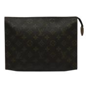 Pre-owned Canvas clutches Louis Vuitton Vintage , Brown , Dames