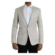 Beige Martini Blazer Jas Dolce & Gabbana , Beige , Heren