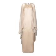 Glinsterende caftan jurk met strikdetail Tom Ford , Beige , Dames