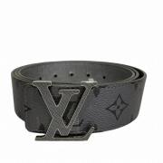 Pre-owned Leather belts Louis Vuitton Vintage , Gray , Heren