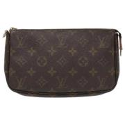 Pre-owned Canvas clutches Louis Vuitton Vintage , Brown , Dames