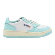 Turquoise Leren Sneakers Autry , Blue , Dames