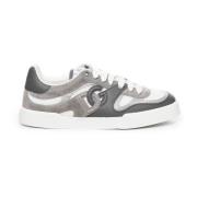 Witte Grijze Sneakers met Vuurlogo Dolce & Gabbana , White , Heren