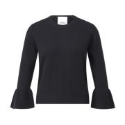 Kasjmier 3/4 Mouw Pullover Allude , Black , Dames