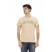 Beige Katoenen Heren T-shirt Trussardi , Beige , Heren