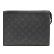 Pre-owned Canvas clutches Louis Vuitton Vintage , Black , Dames