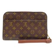 Pre-owned Canvas clutches Louis Vuitton Vintage , Brown , Dames