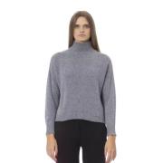 Vulkaan Hals Sweater Grijs Baldinini , Gray , Dames