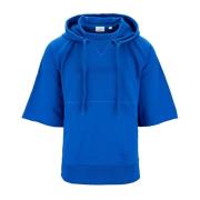 Heren hoodie met trekkoord Burberry , Blue , Heren