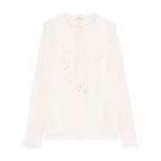 Beige Shirt met Knoopsluiting Chloé , Beige , Dames