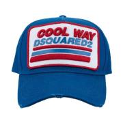 Vintage Baseball Cap met gesp Dsquared2 , Blue , Unisex