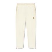 Sweatpants met logopatch Moncler , Beige , Dames