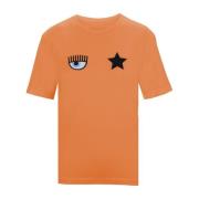 Geborduurd T-shirt met korte mouwen Chiara Ferragni Collection , Orang...