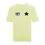 Geborduurde Oog en Ster T-shirt Chiara Ferragni Collection , Yellow , ...