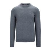 Heren Merino Wol Katoen Trui Sun68 , Gray , Heren