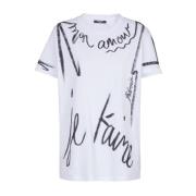 Zwarte T-shirt en Polo voor Vrouwen Balmain , White , Dames