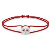 Rood Gevlochten Koord Armband Le Gramme , Red , Unisex