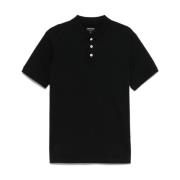 Zwarte Polo Shirts en Polos Giorgio Armani , Black , Heren