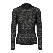 Zwarte Coltrui Blouse Slim Fit RUE de Femme , Black , Dames