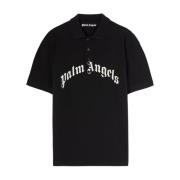 Zwart en Wit T-shirt Polo Palm Angels , Black , Heren