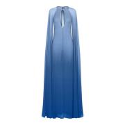 Heldere Blauwe Zijden Jurk Elegante Stijl Tom Ford , Blue , Dames