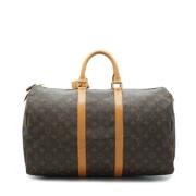 Pre-owned Leather travel-bags Louis Vuitton Vintage , Brown , Dames