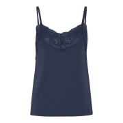 Kanten Top & T-Shirt Total Eclipse Ichi , Blue , Dames