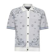 Bandana Polo Shirt Wit Katoen Italië Amiri , Multicolor , Heren