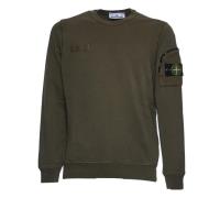 Casual katoenen fleece sweatshirt Stone Island , Brown , Heren