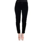 Chique Zwarte Cropped Broek Ermanno Scervino , Black , Dames