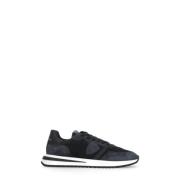 Zwarte Suède Leren Sneakers voor Mannen Philippe Model , Black , Heren