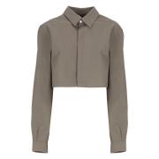 Groen Katoenen Shirt met Kraag Rick Owens , Green , Dames