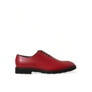 Rode leren Oxford-schoenen Elegante stijl Dolce & Gabbana , Red , Here...