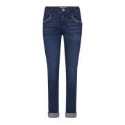 Donkerblauwe Tapered Jeans met Rock 'n' Roll Vibes MOS Mosh , Blue , D...