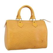 Pre-owned Leather handbags Louis Vuitton Vintage , Yellow , Dames