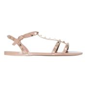 Roze Sandalen met Studs en Verstelbare Bandjes Valentino Garavani , Pi...