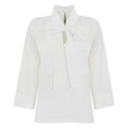 Witte Kimono Stijl Katoenen Overhemd Liviana Conti , White , Dames