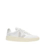 Traced Leather Sneakers in Extra Wit Veja , White , Dames