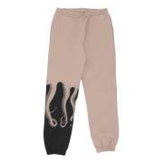 Aarde Sweatpants met Tentakel Print Octopus , Beige , Heren