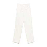 Ecru Broek met Verborgen Sluiting PT Torino , Beige , Dames